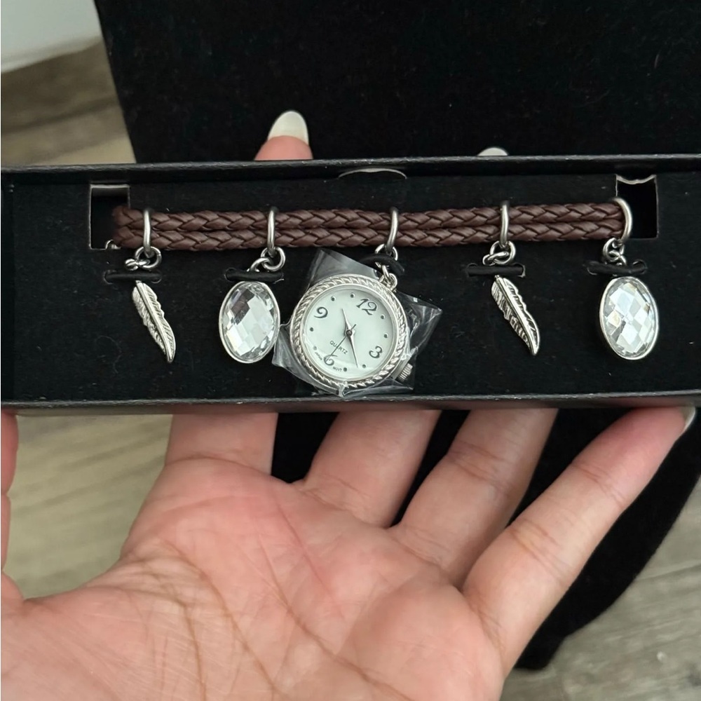AVON | Brown Braided Charm Watch